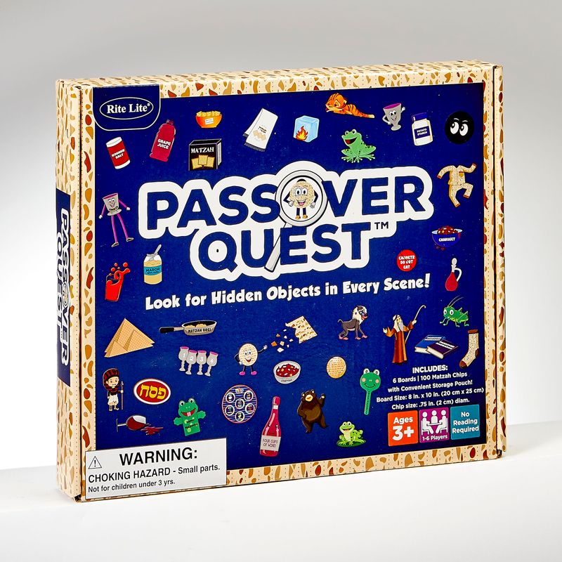 PASSOVER QUEST™ GAME, 6 BOARDS 8" x 10",100 CHIPS/BAG, COLORBOX