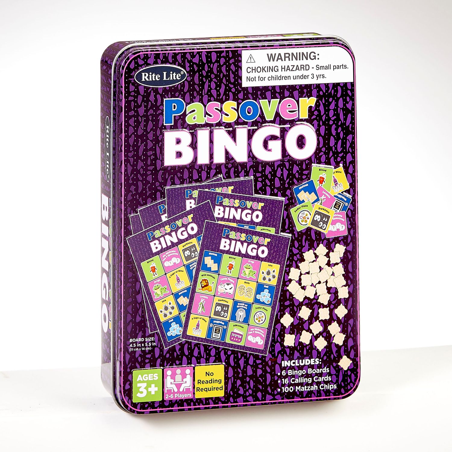 PASSOVER GAME,"BINGO", 6 BOARDS, 5.25"x7.25",COLLECTIBLE TIN