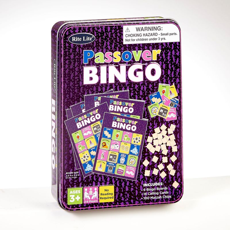 PASSOVER GAME,"BINGO", 6 BOARDS, 5.25"x7.25",COLLECTIBLE TIN