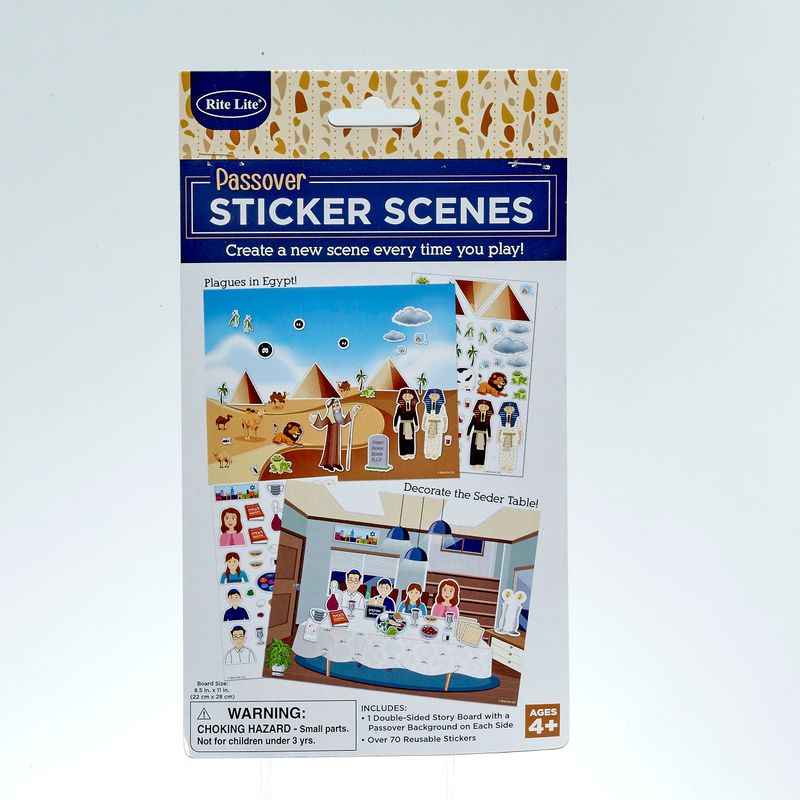 PASSOVER STICKER SCENES W/ REUSABLE STICKERS,PVC CLINGS,10",CARD