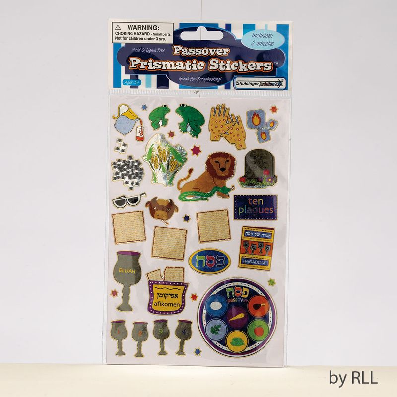 PASSOVER STICKERS, ACID &amp; LIGNIN FREE, 4" x 6", 2 SHEETS, PBH