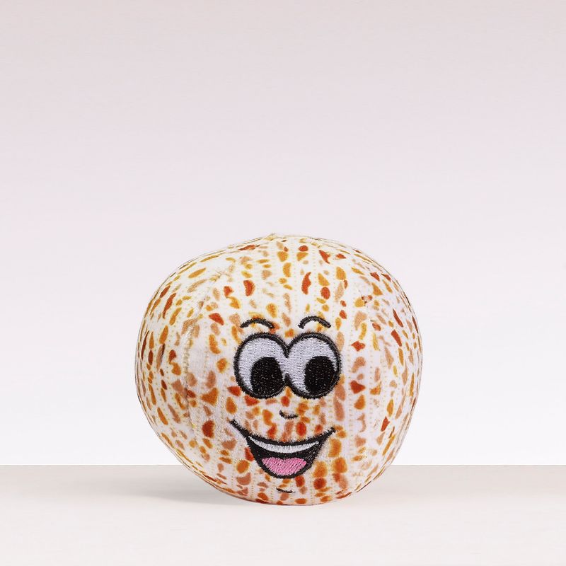 PLUSH MINI MATZAH BALL, SUPER SOFT PLUSH, EMBROIDERED, 3", TAG