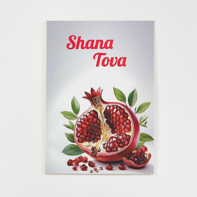 ROSH HASHANAH PACKAGE CARDS, "POMEGRANATE" DESIGN
