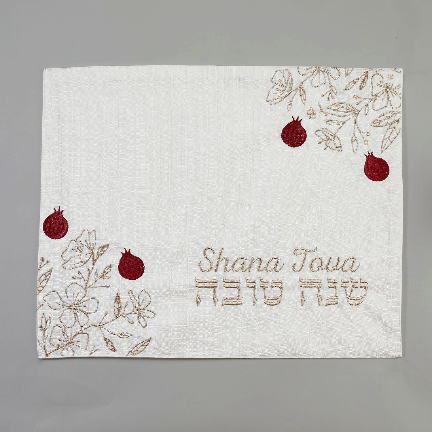 ROSH HASHANAH CHALLAH COVER,POLY W/GOLD EMBROIDRY,16"x20",PVC BAG