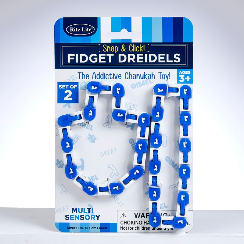 SNAP &amp; CLICK FIDGET DREIDELS,PLSTC, 2 LINKS 24/DREIDELS/CARD