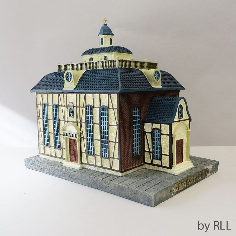 TZEDAKAH BOX, RESIN, SEESEN SYNAGOGUE, 7" x 7.5"