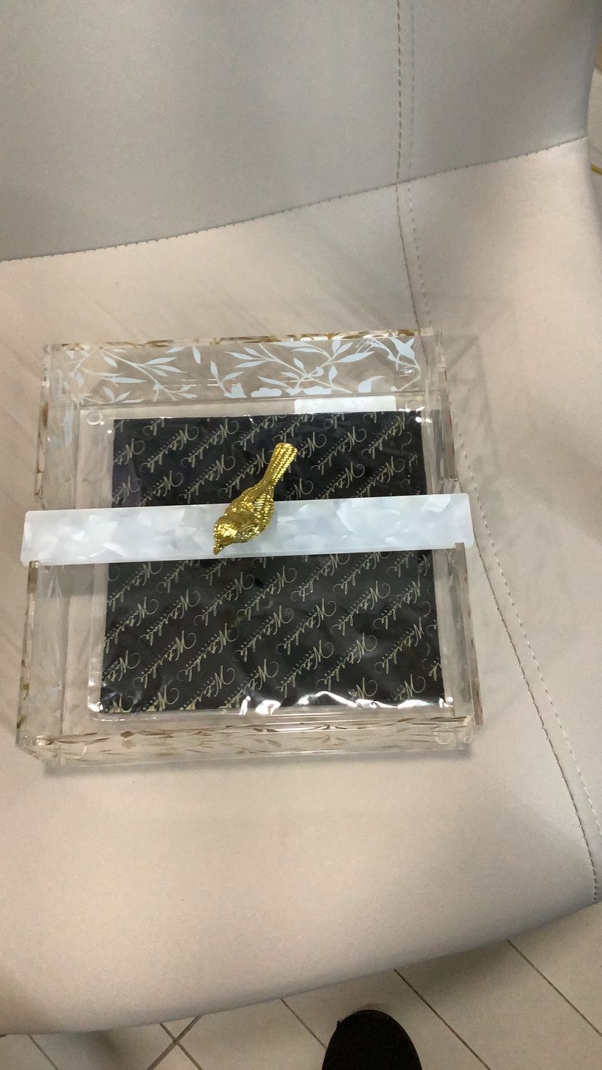 Napkin Holder - Sqaure - Floral Bird