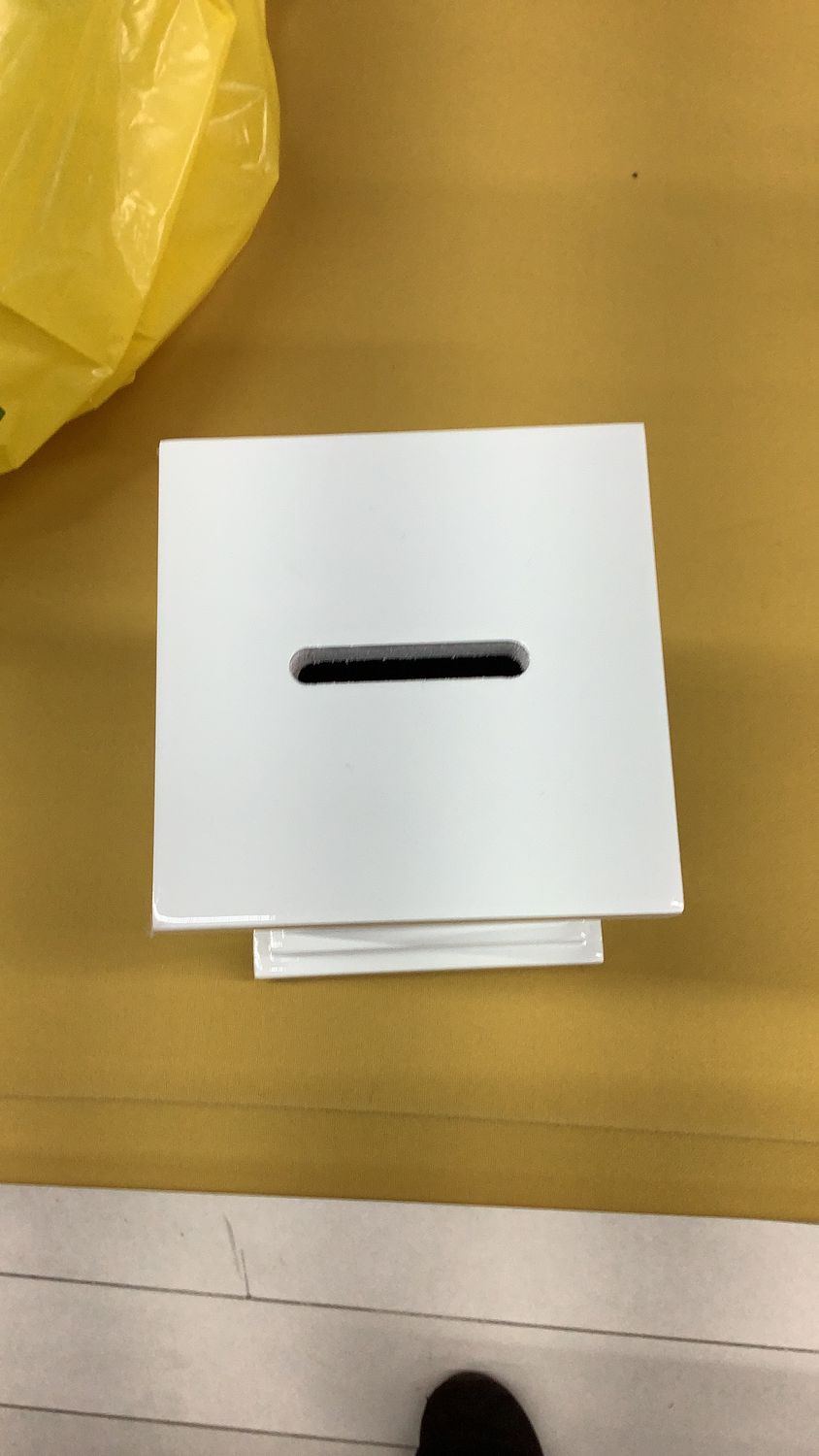 Classic Tzedaka Box (white)