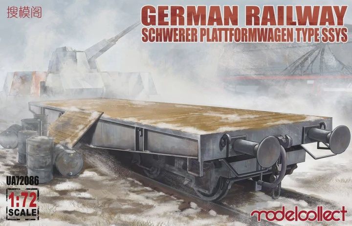 Military Modelcollect 1/72 German Railway Schwerer Plattformwagen Type SSYS