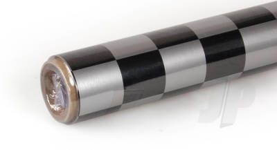2m Oracover Fun-3 Large Chequered Silver/Black
