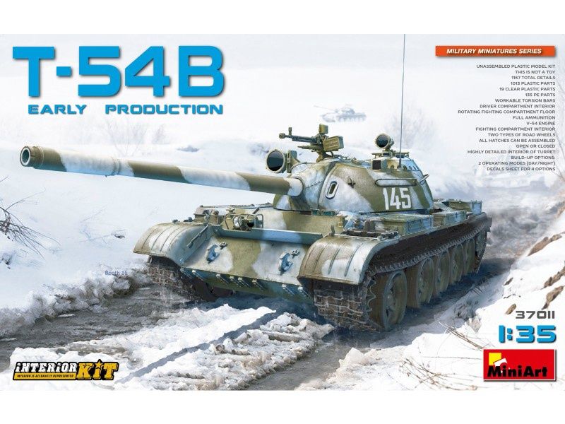 Military MiniArt 1/35 T-54B Early Production With Interior