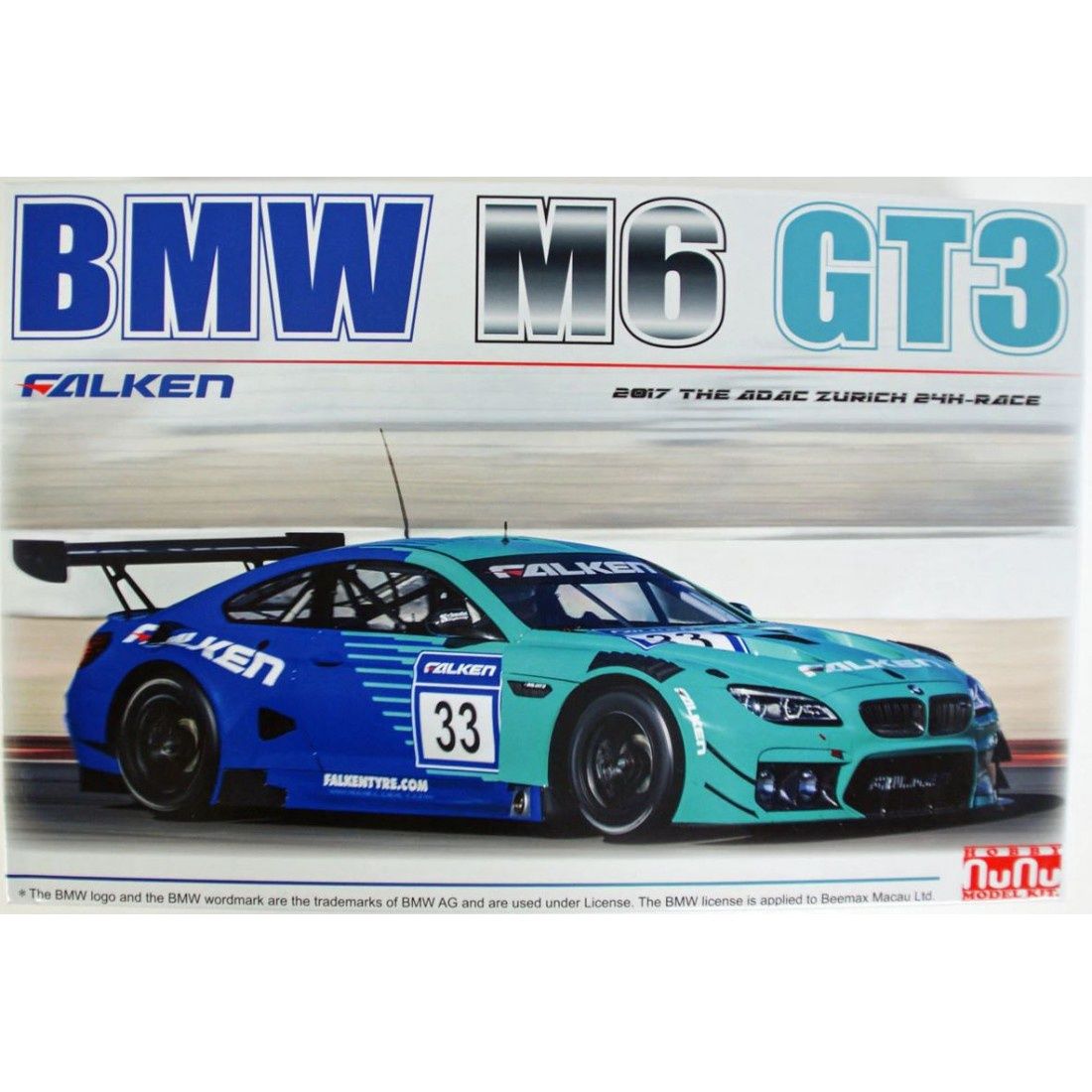 Cars, Bikes and Trucks Nunu Models 1/24 BMW M6 GT3 2017 ADAC Zurich 24 Hour
