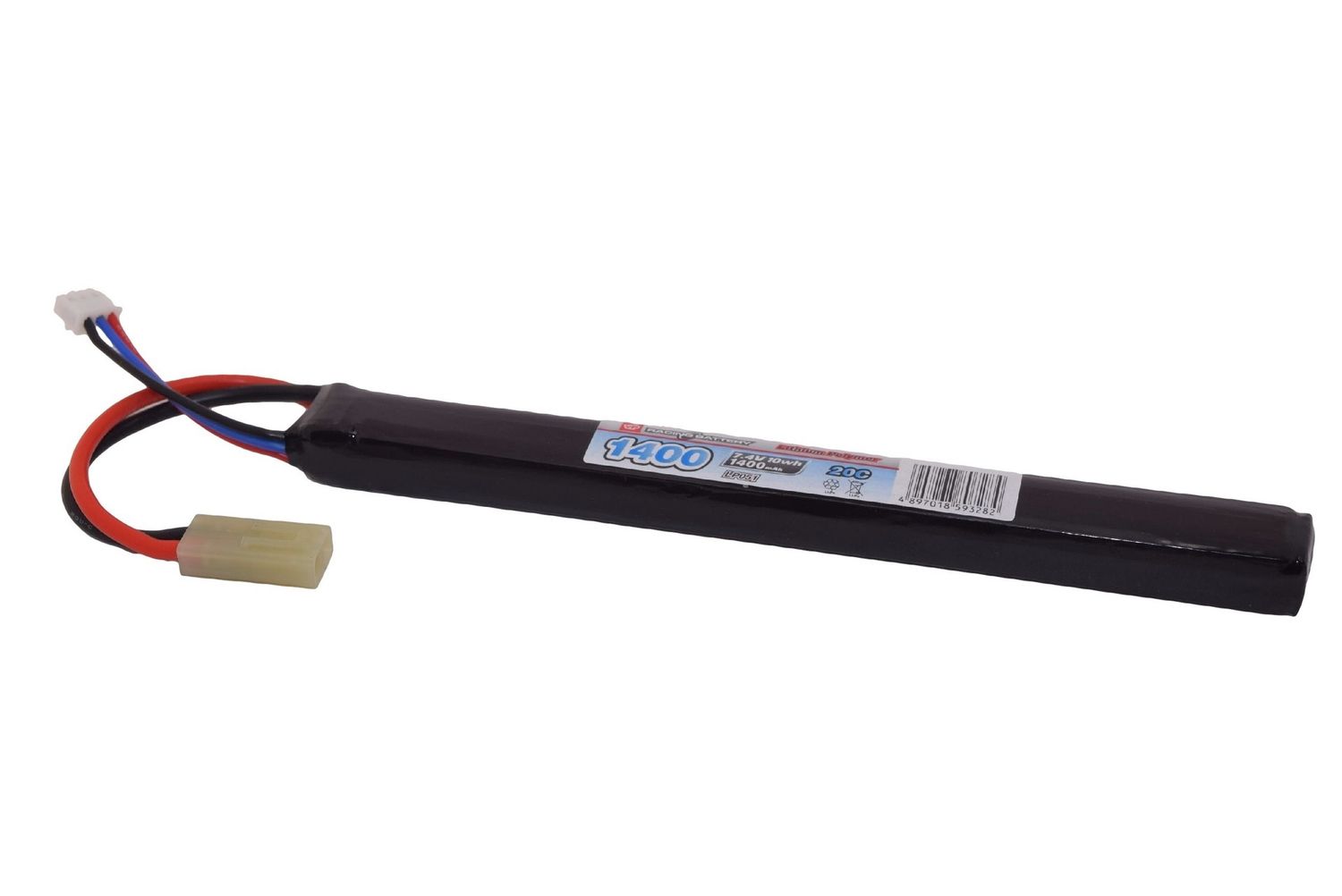 Airsoft 7.4V 1400mAh 20c LiPo Battery (Mini Tamiya)