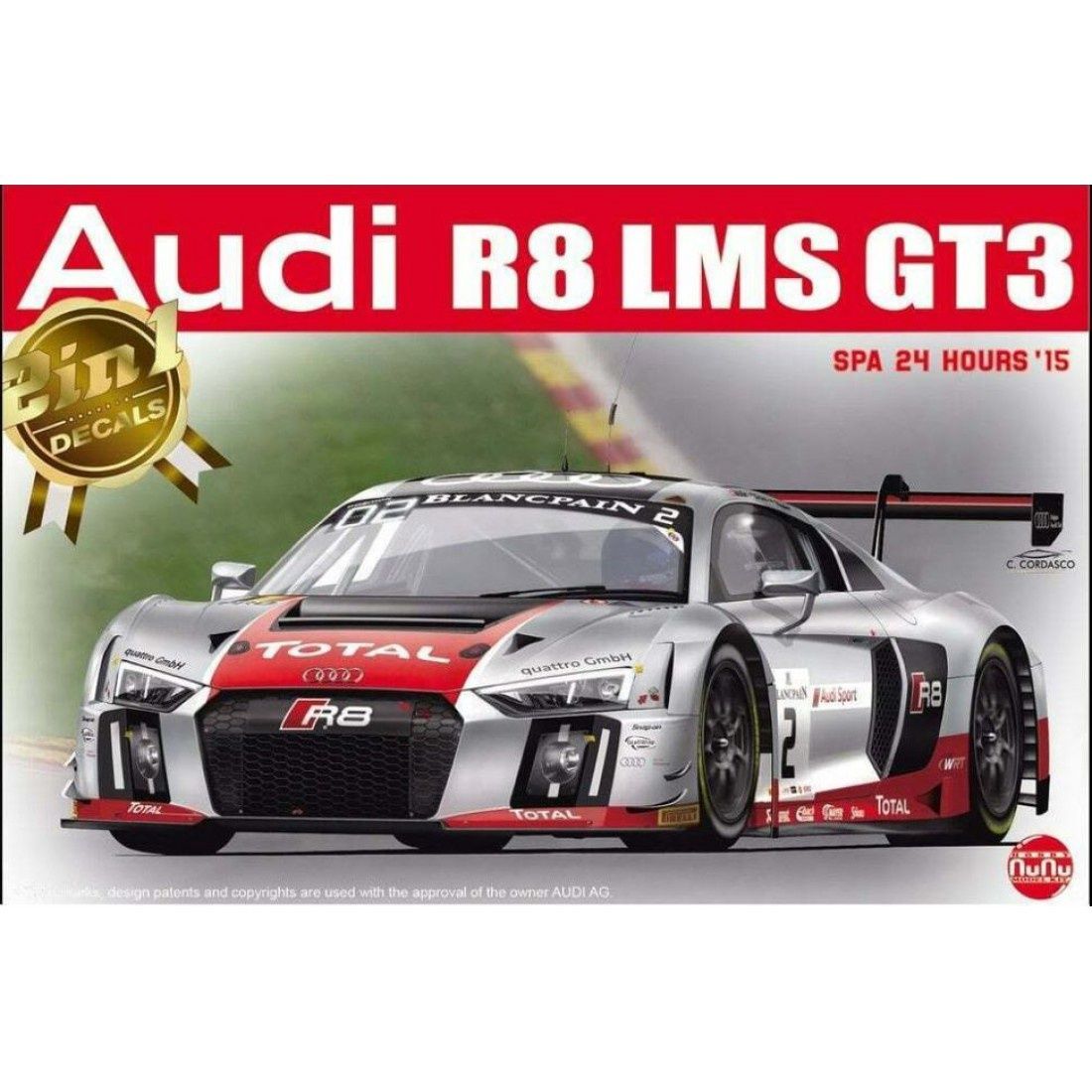 Cars, Bikes and Trucks Nunu Models 1/24 Audi R8 LMS GT3 Spa 24 Hours 2015