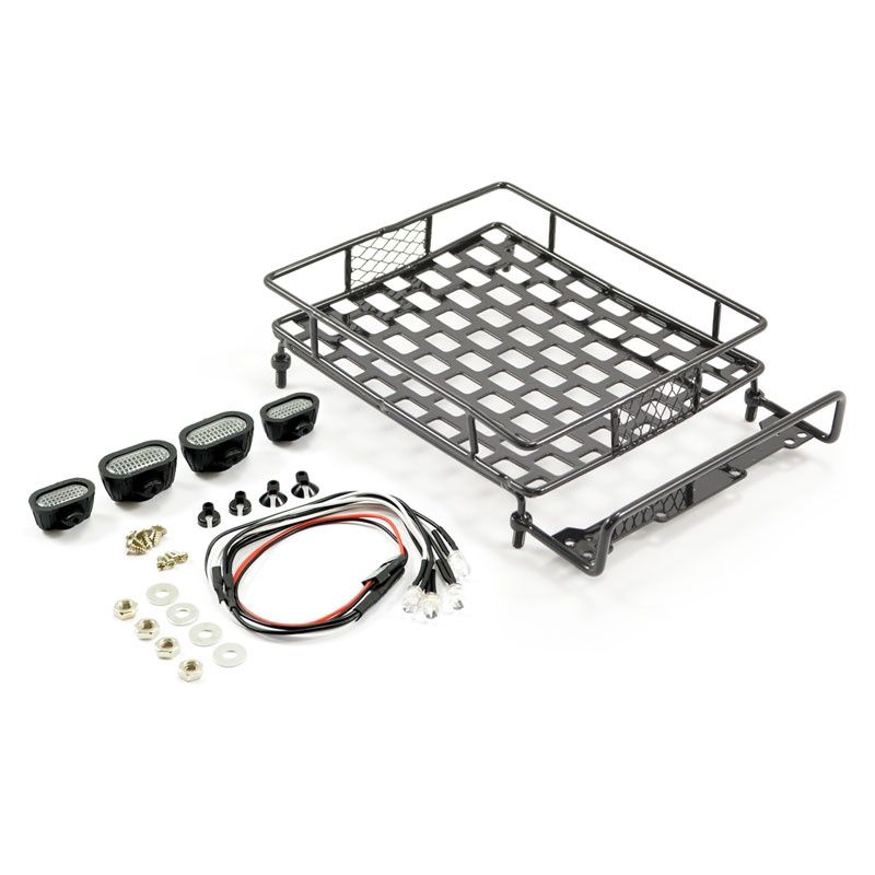FASTRAX ALUMINIUM LUGGAGE RACK W/LED LAMPS L165MM X W112MM