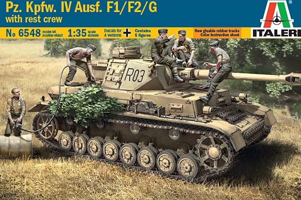 Military Italeri 1/35 Panzer IV Ausf F1/F2/G with Crew