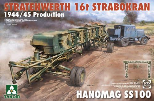 Military Takom 1/35 Stratenwerth 16t Strabokran 1944/45 Production w/ Hanomag SS100