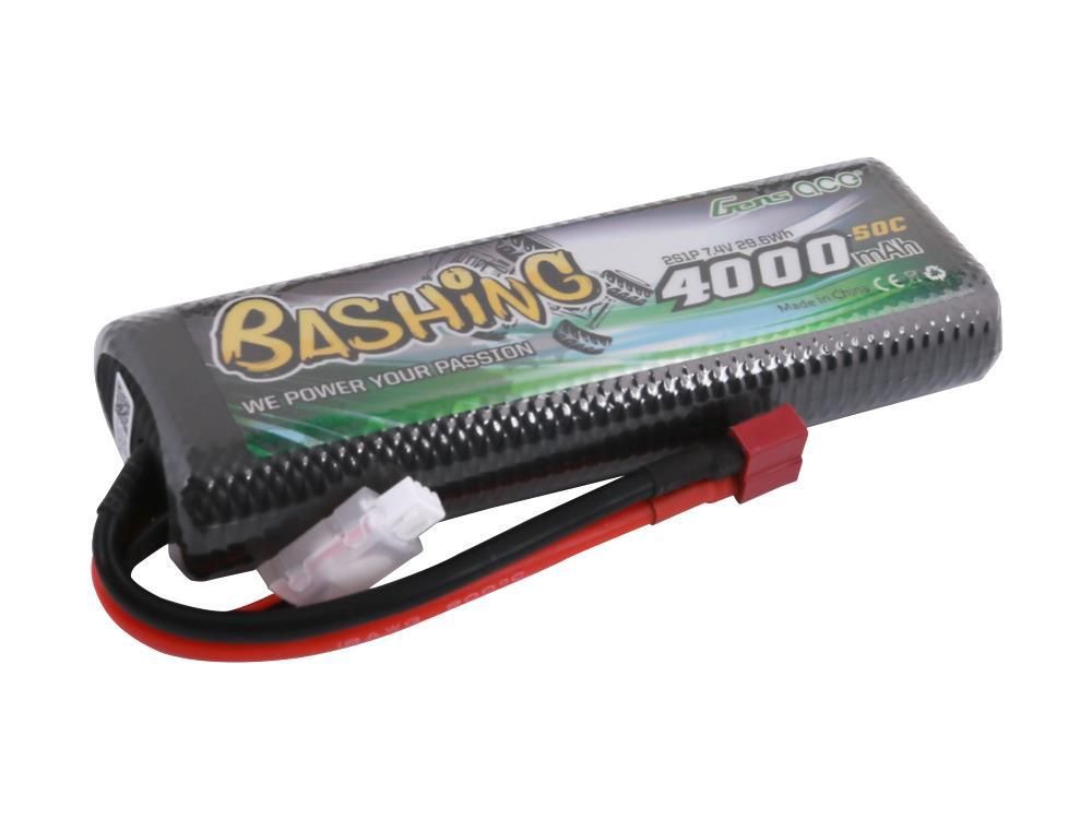Li-Po Car Hard Case 2S 7.4V 4000mAh 50C Bashing with T-Type