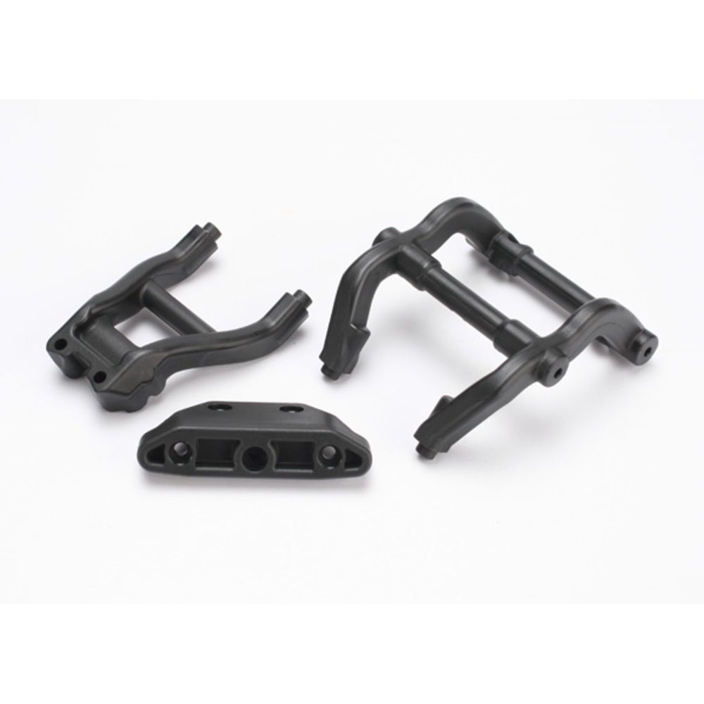 Wheelie bar mounts / Rear skidplate (black)