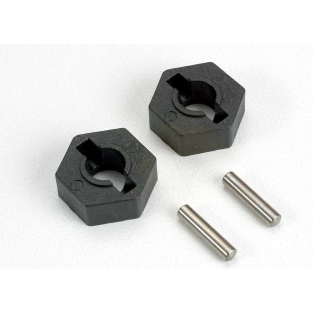 Wheel Hubs, hex (2 pcs) / axle pins (2.5x12mm) (2 pcs)