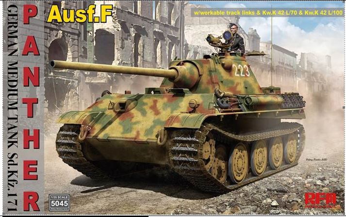 Military Ryefield 1/35 Sd.Kfz.171 Panther Ausf. F with Workable Tracks