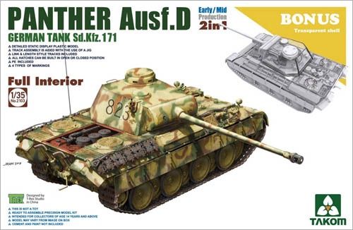 Military Takom 1/35 Panther Ausf D Early/Mid with Interior