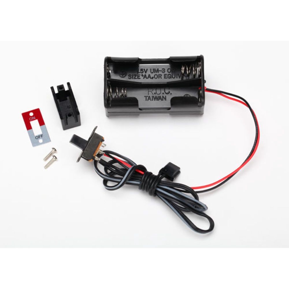 Battery holder, 4-cell / on-off switch
