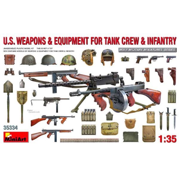 Military MiniArt 1/35 US Weapons and Equipment for Tank Crew and Infantry