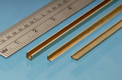 1mm x 3mm Brass Channel (Pack of 1)