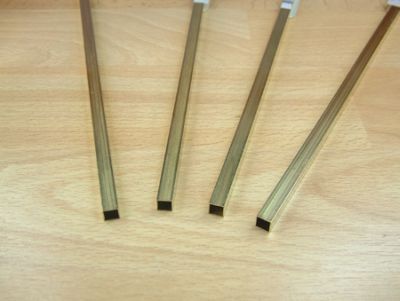 5.55mm Square Brass Tube (Pack of 2)