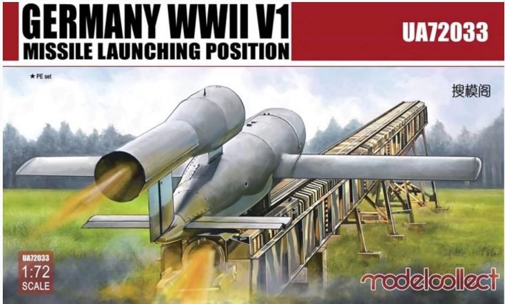Military Modelcollect 1/72 WWII German V1 Missile Launching Position