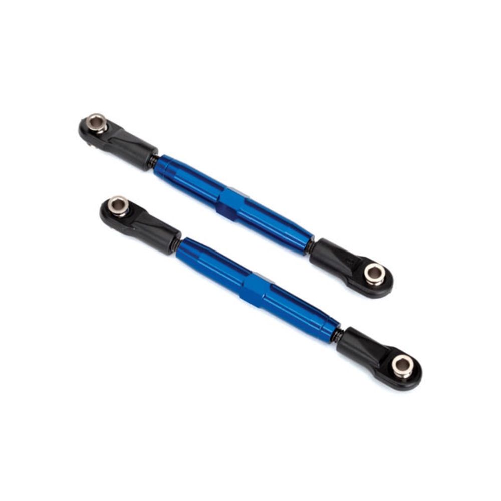 Camber links, Rear (Tubes Blue-anodised, 7075-T6 aluminium, stronger than titanium) (73mm) (2 pcs) / rod ends (4 pcs) / aluminium wrench (1pc)