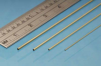 Micro Brass Tube 0.7mm OD 0.5mm ID (Pack of 3)