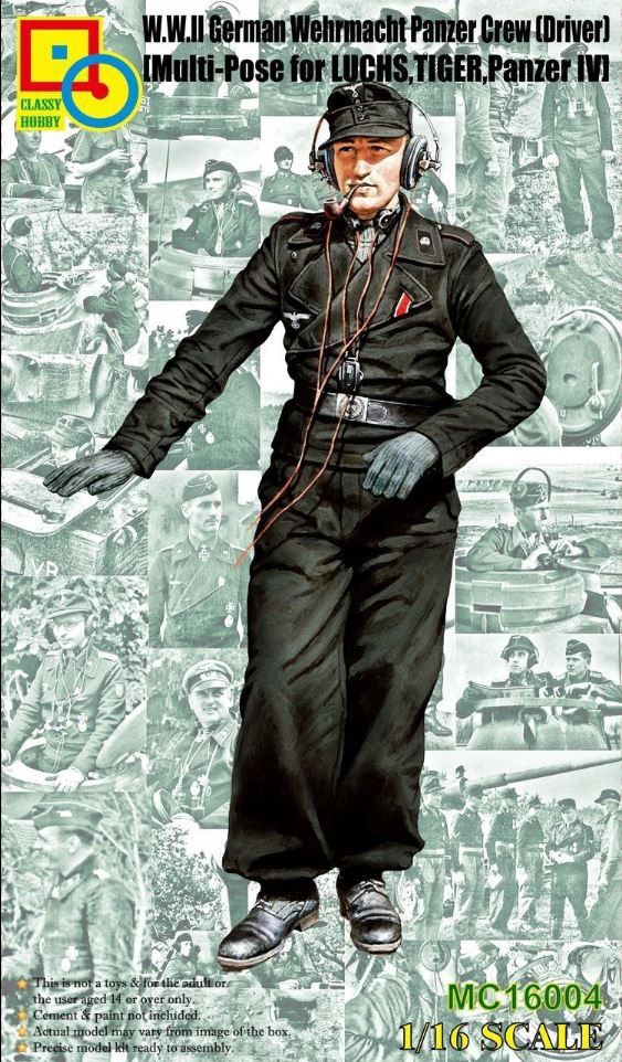 Military Classy Hobby 1/16 WWII German Wehrmacht Panzer Crew (Driver)
