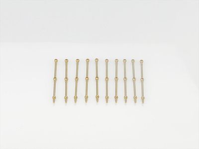 2 Hole Stanchion, 35mm Brass (Pack of 10)