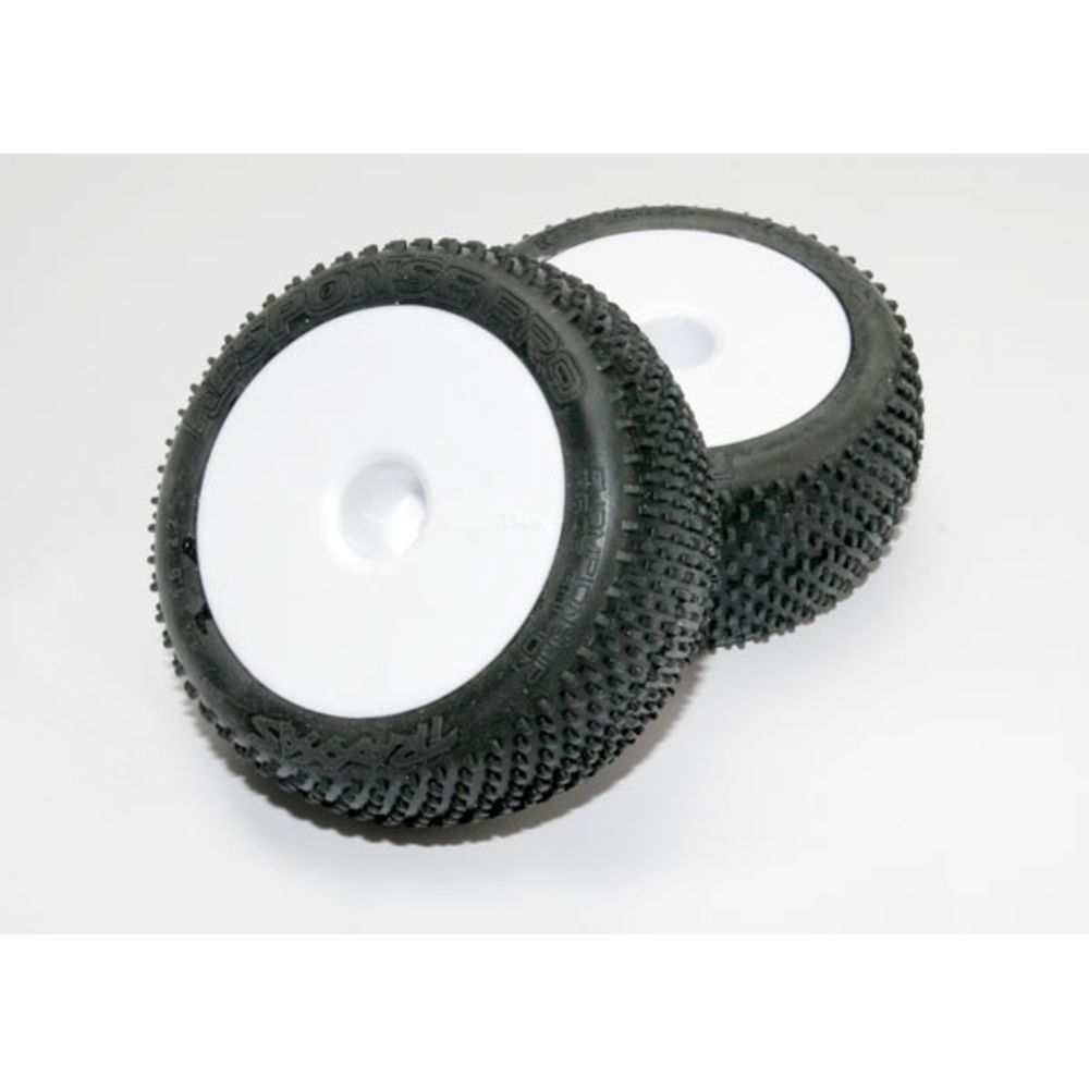 Tyres &amp; wheels, assembled, glued (white dished 2.2' wheels, Response Pro 2.2' Tyres, foam inserts) (2)