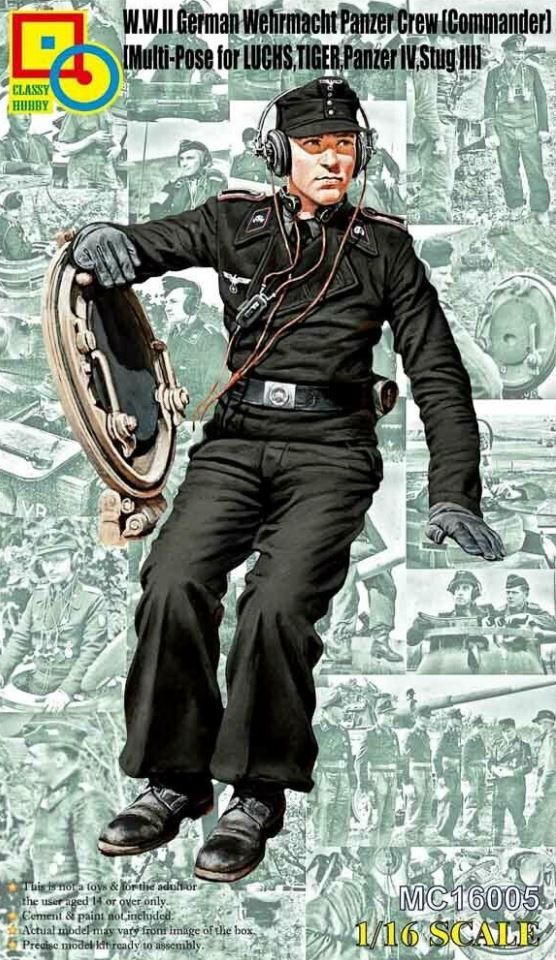Military Classy Hobby 1/16 WWII German Wehrmacht Panzer Crew (Commander)