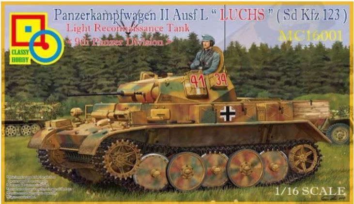 Military Classy Hobby 1/16 WWII German Panzerkampfwagen II Ausf L "Luchs" (SdKfz 123)