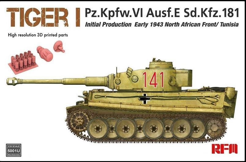Military Ryefield 1/35 WWII German Pz.Kpfw.VI Ausf.E Sd.Kfz.181 Tiger I Initial Production