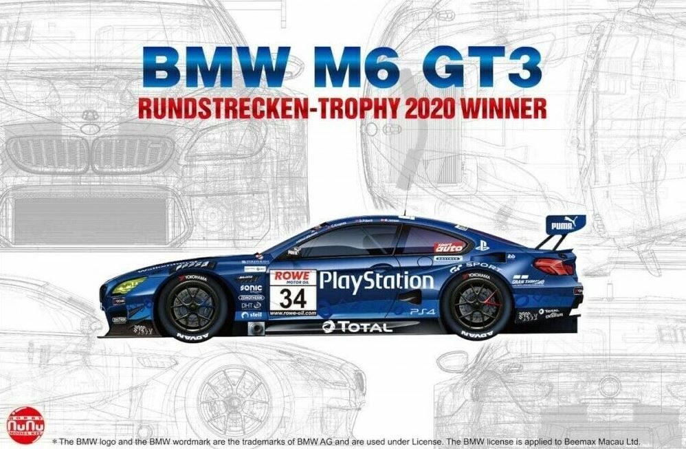 Cars, Bikes and Trucks Nunu Models 1/24 BMW M6 GT3 Rundstrecken-Trophy 2020 Winner