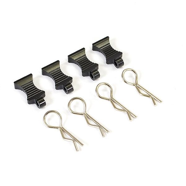 FASTRAX PRO ALUMINIUM EASYPULL TABS &amp; BODYCLIPS (4PC) - BLACK