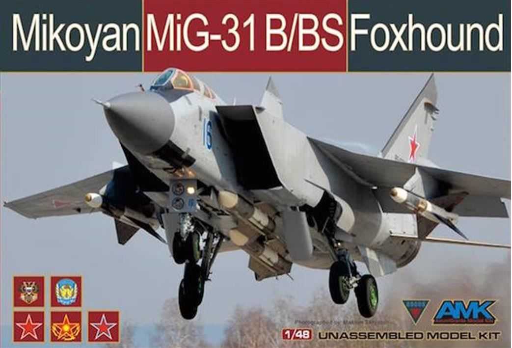Aircraft AMK 1/48 Mikoyan MiG-31 B/BS Foxhound