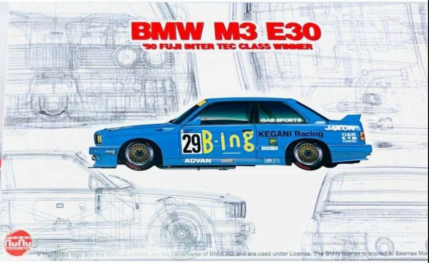 Cars, Bikes and Trucks Nunu Models 1/24 BMW M3 E30 1990 Fuji Inter Tec Class Winner