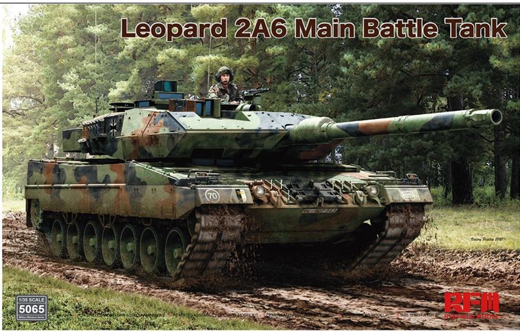 Military Ryefield 1/35 Leopard 2A6 Main Battle Tank with Workable Tracks