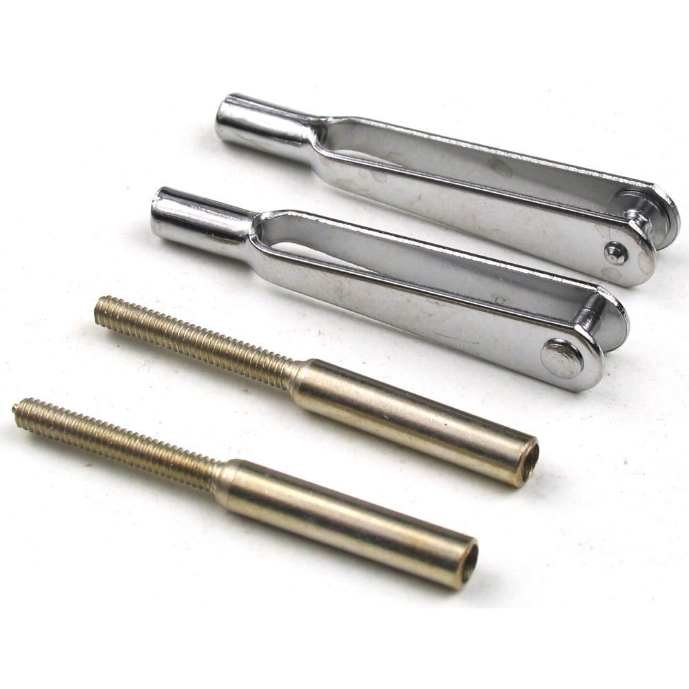Chrome M2 Clevis Quicklink &amp; Threaded Coupler (2 pcs)