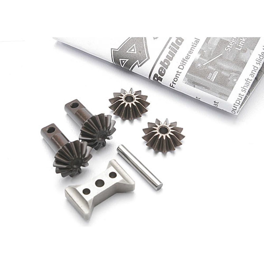 Gear Set, Differential (output gears (2 pcs) / spider gears (2 pcs) / spider gear shaft / Differential carrier support)