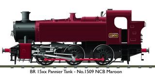 BR 15XX Pannier Tank 1509 NCB Maroon