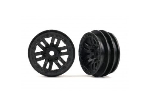 12-Spoke Style Wheels, 1.0" (Black) (2) TRX-4M