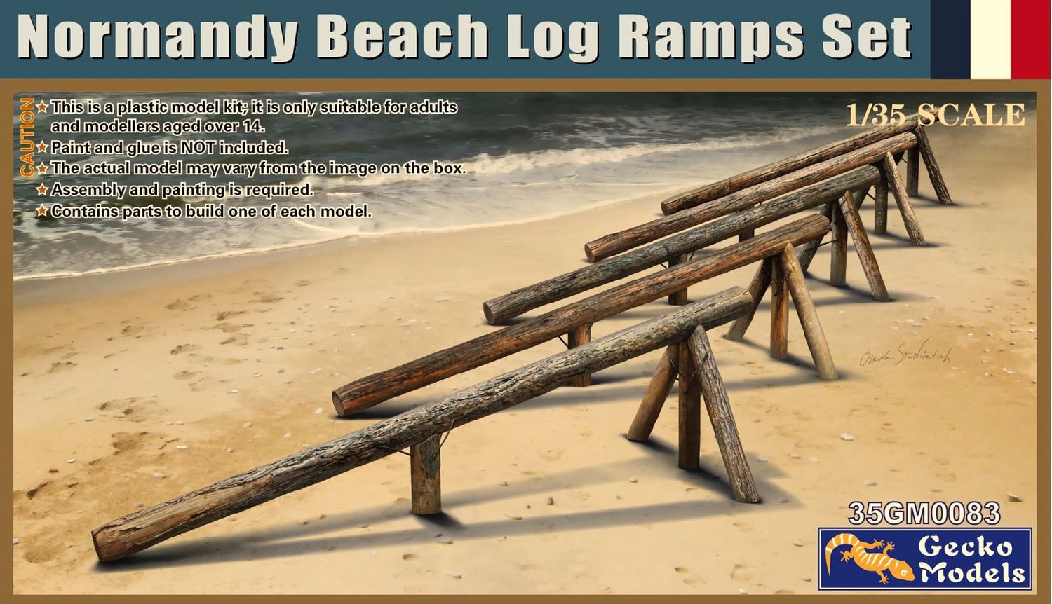 Military Gecko Models 1/35 Normandy Beach Log Ramps Set