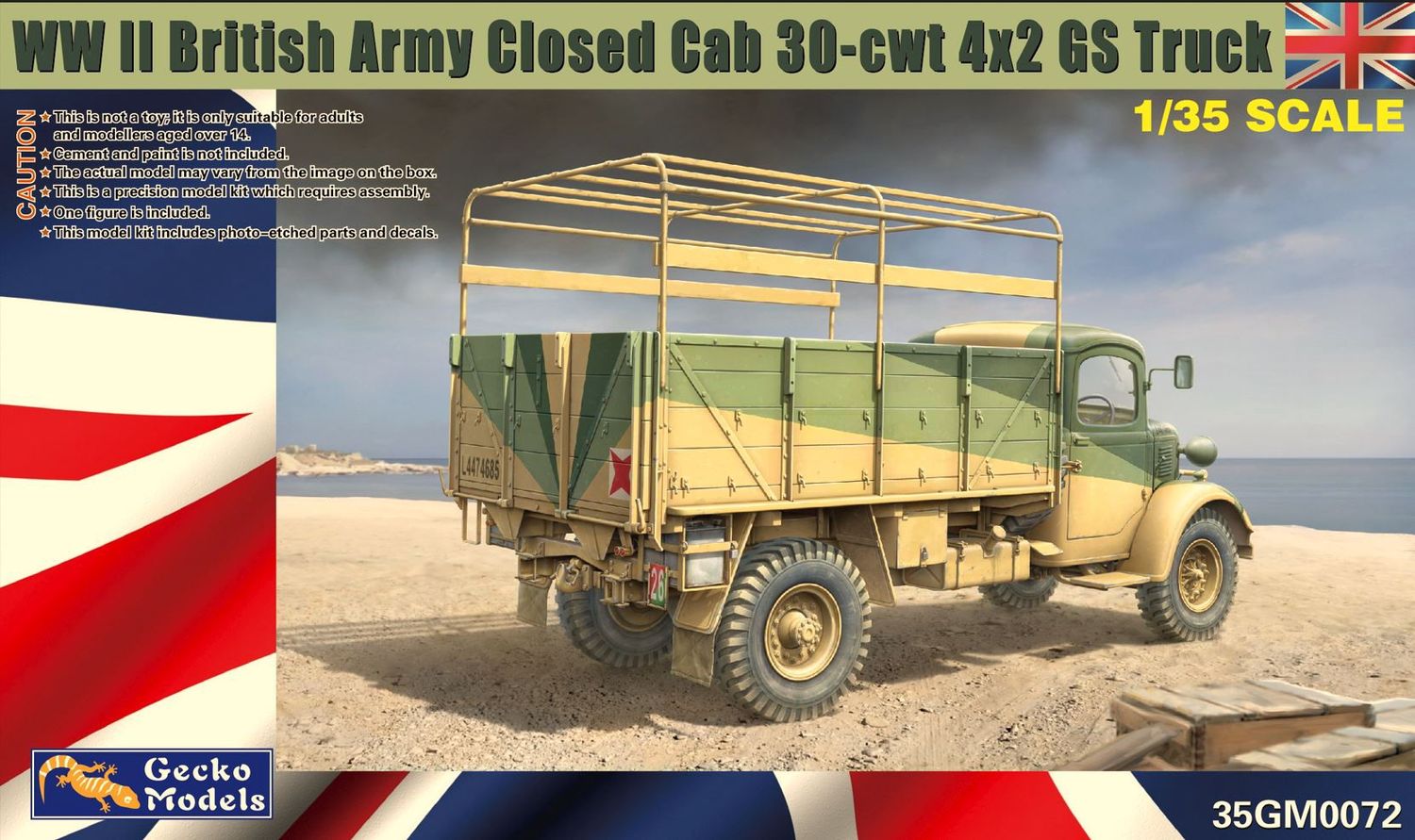 Military Gecko Models 1/35 WWII British Army Closed Cab 30-cwt 4×2 GS Truck